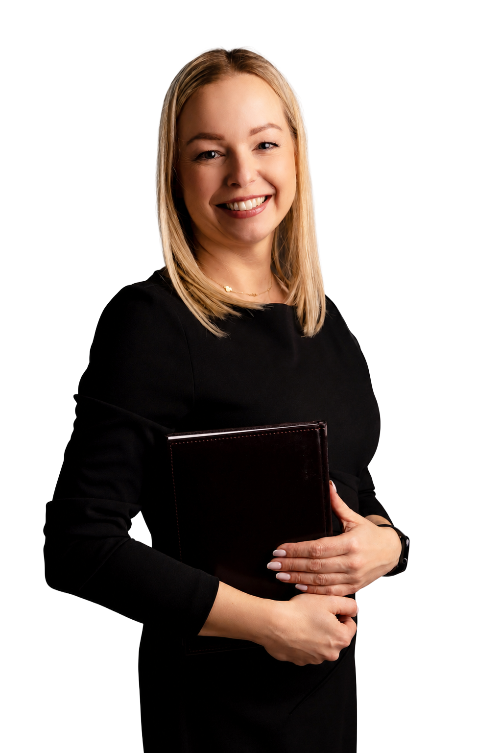 Alicja Michenka, ekspertka ds. kadr i płac, z dokumentami